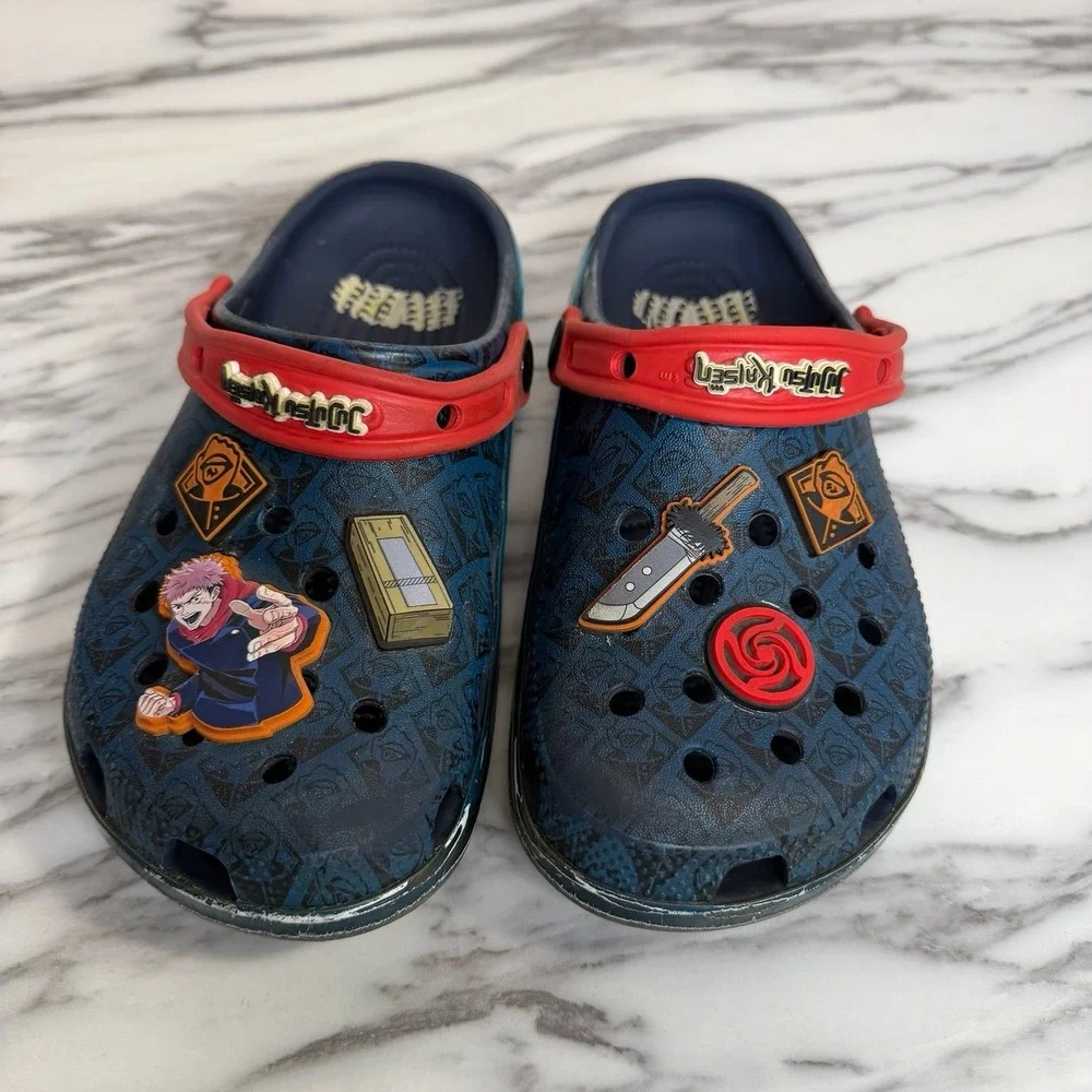 Jujutsu Kaisen Classic Kids Crocs Size J5 Japanese Manga Anime Slip On Shoes